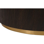 Nile Oak Wood Top And Metal Base Coffee Table in Brown