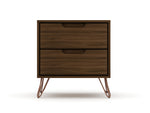 Rockefeller 20" Nightstand (2-Drawer) in Chestnut Brown