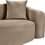 Destin Velvet Upholstered Chair in Taupe
