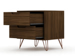 Rockefeller 20" Nightstand (2-Drawer) in Chestnut Brown
