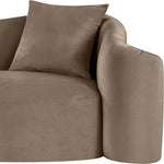 Destin Velvet Upholstered Chair in Taupe