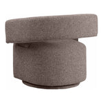 Niya Linen Textured Fabric Upholstered Swivel Accent Chair in Brown