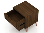 Rockefeller 20" Nightstand (2-Drawer) in Chestnut Brown