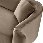 Destin Velvet Upholstered Chair in Taupe