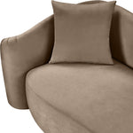 Destin Velvet Upholstered Chair in Taupe
