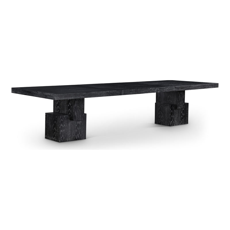Anzio 96" / 144" Oak Veneer Dining Table (3 Boxes) in Black