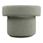 Niya Linen Textured Fabric Upholstered Swivel Accent Chair in Green