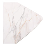 Niya 71" Sintered Stone Top And Steel Base Dining Table in White