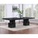 Anzio 96" / 144" Oak Veneer Dining Table (3 Boxes) in Black