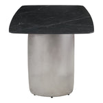 Niya 71" Sintered Stone Top And Steel Base Dining Table in Black