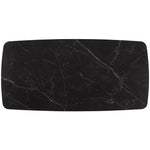 Niya 71" Sintered Stone Top And Steel Base Dining Table in Black