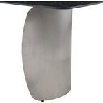 Niya 71" Sintered Stone Top And Steel Base Dining Table in Black