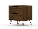 Rockefeller 20" Nightstand (2-Drawer) in Chestnut Brown