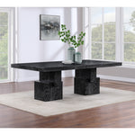 Anzio 96" / 144" Oak Veneer Dining Table (3 Boxes) in Black
