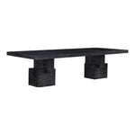 Anzio 96" / 144" Oak Veneer Dining Table (3 Boxes) in Black