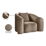 Destin Velvet Upholstered Chair in Taupe