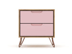 Rockefeller 20" Nightstand (2-Drawer) in Pink