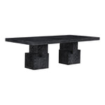 Anzio 96" / 144" Oak Veneer Dining Table (3 Boxes) in Black