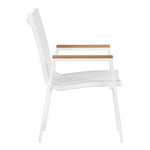 Nizuc Mesh Water Resistant Fabric Outdoor Patio Dining Arm Chair in White