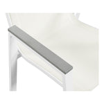 Nizuc Mesh Water Resistant Fabric Outdoor Patio Dining Arm Chair in White