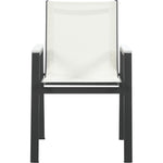 Nizuc Mesh Water Resistant Fabric Outdoor Patio Dining Arm Chair in White