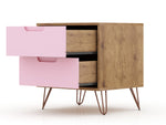 Rockefeller 20" Nightstand (2-Drawer) in Pink