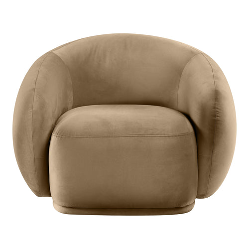 Emery Velvet Upholstered Chair in Beige