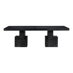 Anzio 96" / 144" Oak Veneer Dining Table (3 Boxes) in Black