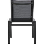 Nizuc Mesh Water Resistant Fabric Outdoor Patio Dining Chair in Black