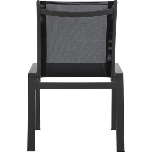 Nizuc Mesh Water Resistant Fabric Outdoor Patio Dining Chair in Black