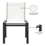 Nizuc Mesh Water Resistant Fabric Outdoor Patio Dining Chair in White