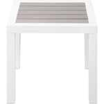 Nizuc Aluminum Outdoor Patio End Table in Grey