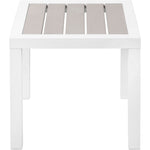 Nizuc Aluminum Outdoor Patio End Table in Grey