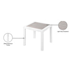 Nizuc Aluminum Outdoor Patio End Table in Grey