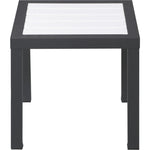Nizuc Aluminum Outdoor Patio End Table in White
