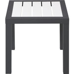 Nizuc Aluminum Outdoor Patio End Table in White