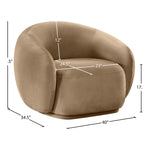 Emery Velvet Upholstered Chair in Beige