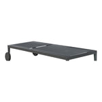 Nizuc Adjustable Mesh Water Resistant Fabric Outdoor Patio Adjustable Sun Chaise Lounge in Black