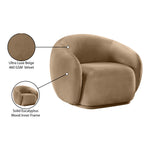 Emery Velvet Upholstered Chair in Beige