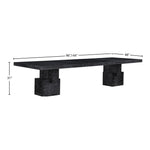Anzio 96" / 144" Oak Veneer Dining Table (3 Boxes) in Black