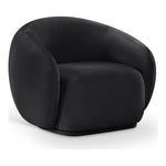Emery Velvet Upholstered Chair in Black