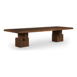 Anzio 96 / 144" Oak Veneer Dining Table (3 Boxes) in Brown