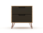 Rockefeller 20" Nightstand (2-Drawer) in Gray