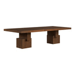 Anzio 96 / 144" Oak Veneer Dining Table (3 Boxes) in Brown