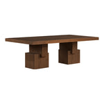 Anzio 96 / 144" Oak Veneer Dining Table (3 Boxes) in Brown