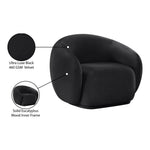 Emery Velvet Upholstered Chair in Black