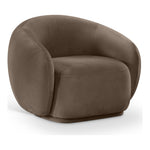 Emery Velvet Upholstered Chair in Brown