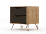 Rockefeller 20" Nightstand (2-Drawer) in Gray