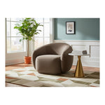 Emery Velvet Upholstered Chair in Brown