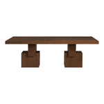 Anzio 96 / 144" Oak Veneer Dining Table (3 Boxes) in Brown